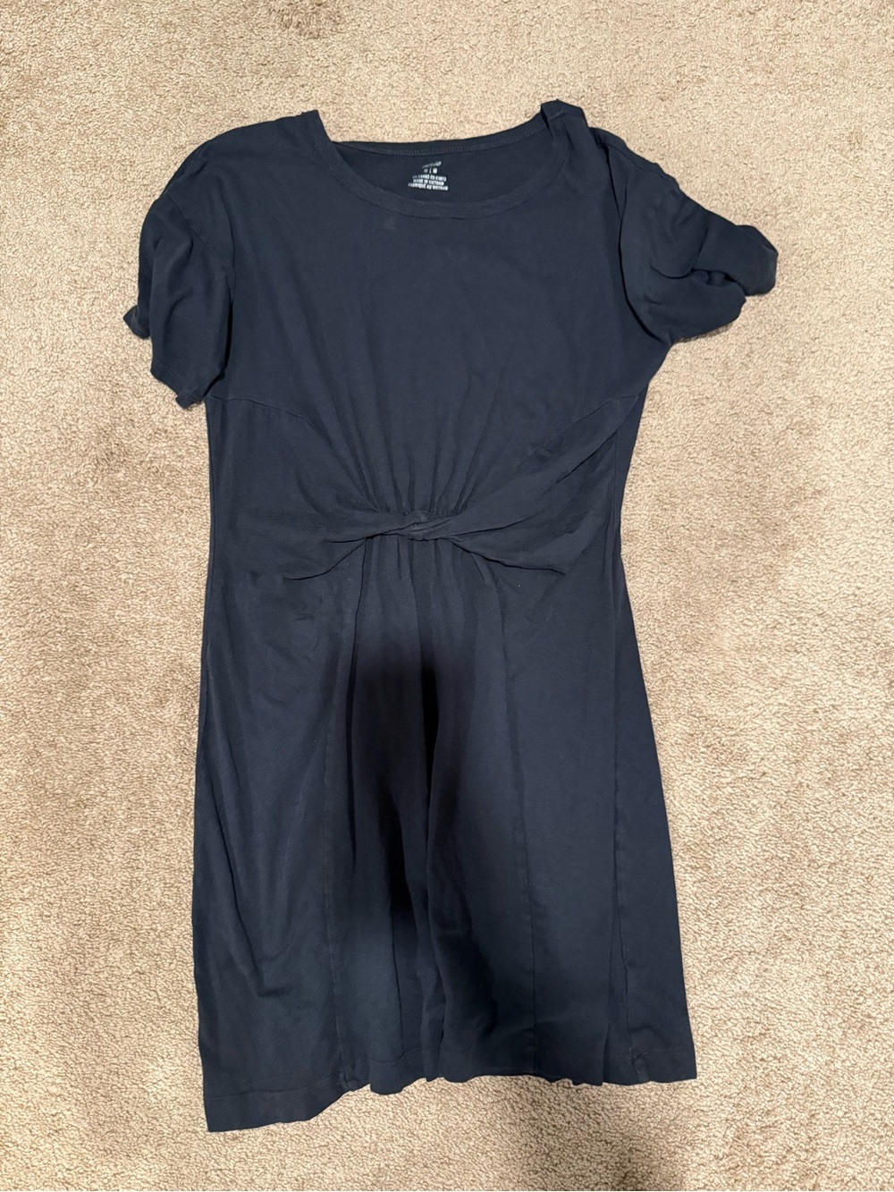 American Eagle Outfitters Navy Knot-Front Mini Dress